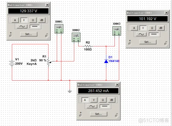 Multisim仿真验证之二极管的特性参数_模拟电路_02